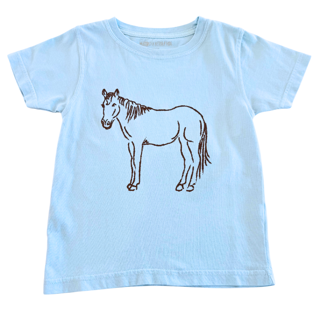 Light Blue Horse T-Shirt