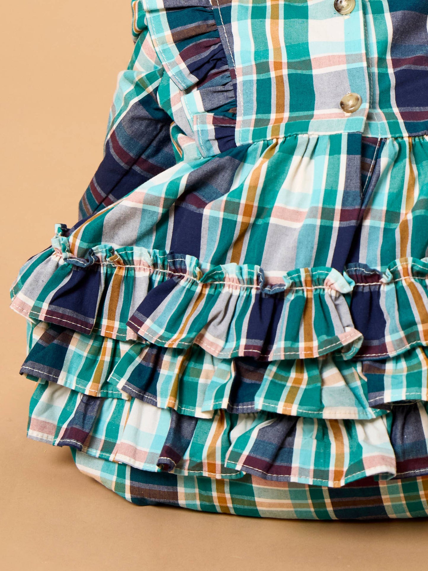 Forrest Plaid Woven Romper