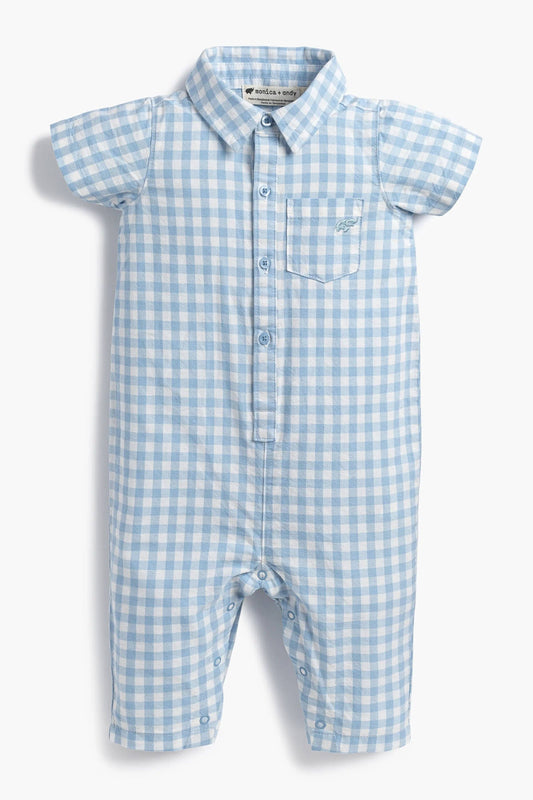 Oxford Romper Blue Gingham
