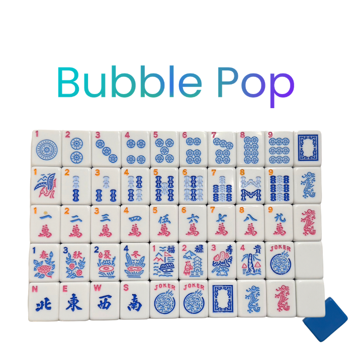 American Mahjong Tile Set (166) Blue