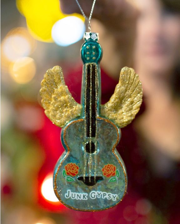 Guitar Glass Ornament