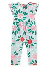 Tulip Sleeve Floral Romper