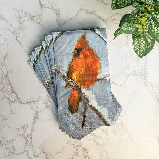 Winter Song Cardinal Guest Towels