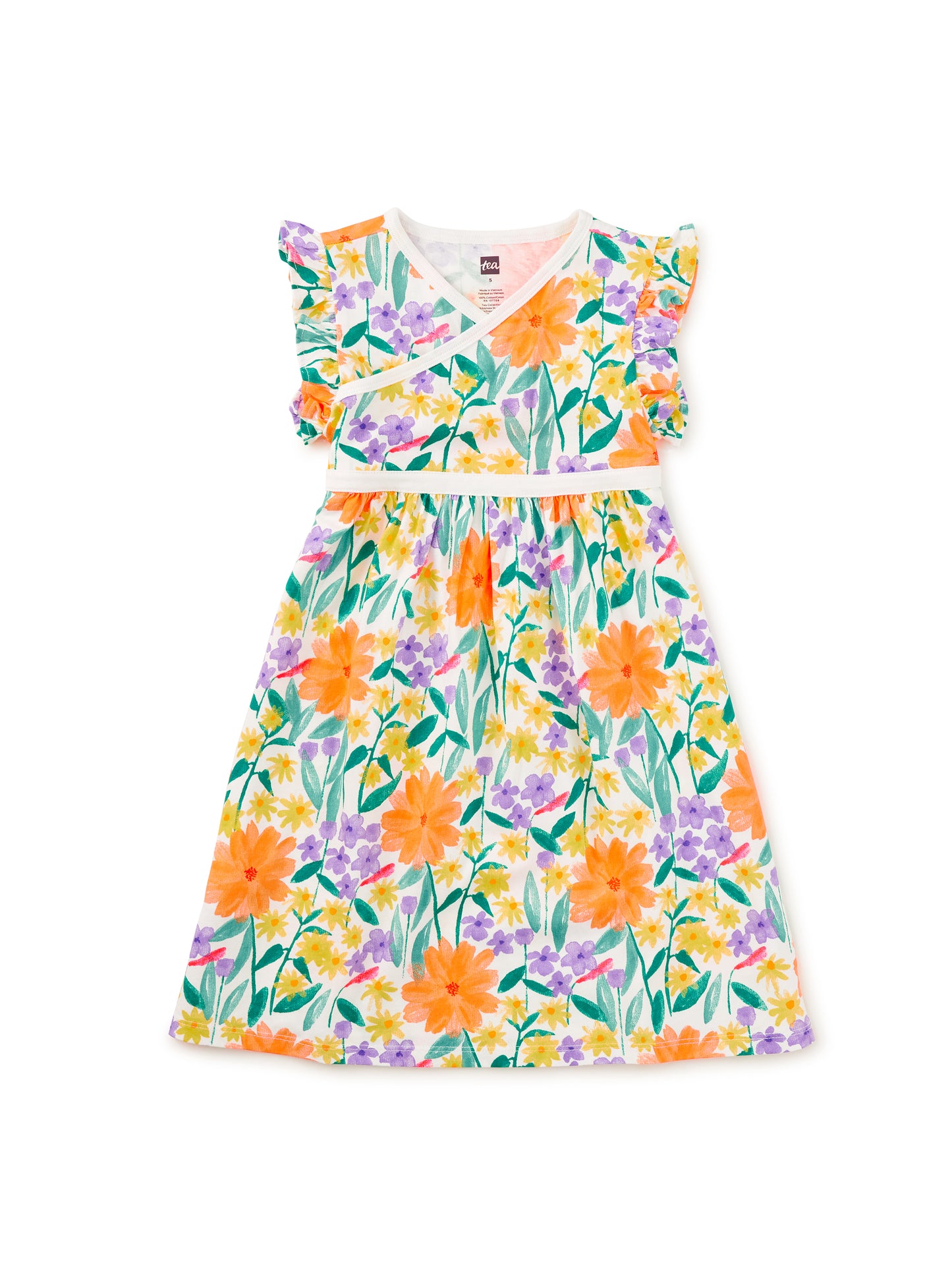 Wrap Neck Floral Summer Dress